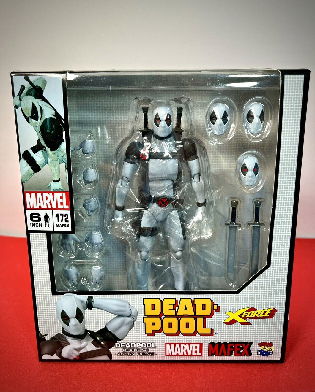 2023 Medicom Toy Mafex - White Deadpool (X Force Ver) Action Figure No. 172