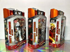 AEW x Street Fighter- KENNY OMEGA (Akuma), MATT & NICK JACKSON (Ryu & Ken) Pack!