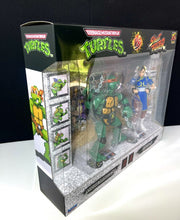 Load image into Gallery viewer, Street Fighter II vs TMNT Figure 2-Pack - MICHELANGELO VS. CHUN-LI