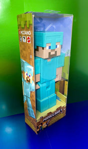 2018 Mattel Minecraft 8.5in Action Figure Large Scale - STEVE in Diamond Armor