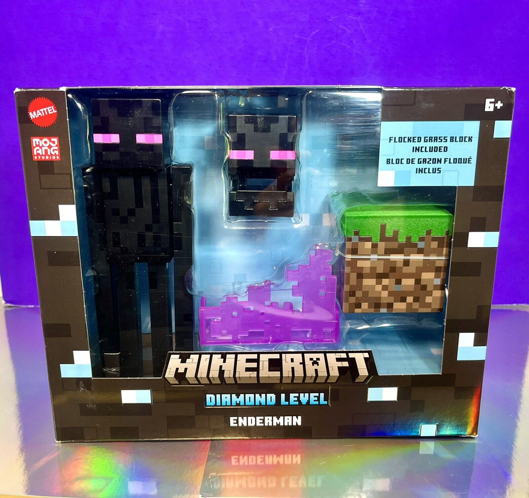 2023 Mattel Minecraft - DIAMOND LEVEL ENDERMAN Collector Figure