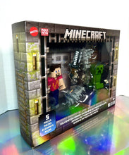 Load image into Gallery viewer, 2023 Mattel Minecraft - SILVERFISH SWARM Adventure Set w/ Steve &amp; Creeper