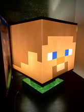 Load image into Gallery viewer, Paladone Minecraft Steve Icon Lamp (w/ Night Light Setting, 3 Brightness Levels)