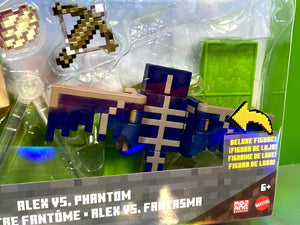 2022 Minecraft Craft-A-Block Figure 2-Pack: ALEX VS. PHANTOM