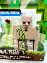 Load image into Gallery viewer, 2023 Minecraft Build-a-Portal Action Figure 2-Pack: STEVE AND IRON GOLEM