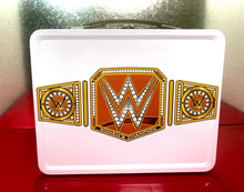 Load image into Gallery viewer, WWE Officially Licensed Women’s championship Tin Lunch Box