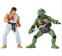 Load image into Gallery viewer, 2022 Street Fighter II vs TMNT Figure 2-Pack - LEONARDO VS. RYU