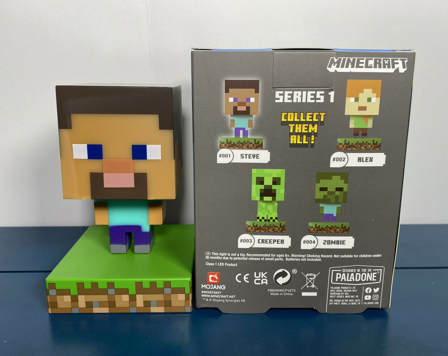 Paladone ICONS Lamp 3D Toy Minecraft Character Light Store Night – Steve - Figure Florida