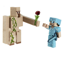 Load image into Gallery viewer, 2023 Minecraft Build-a-Portal Action Figure 2-Pack: STEVE AND IRON GOLEM